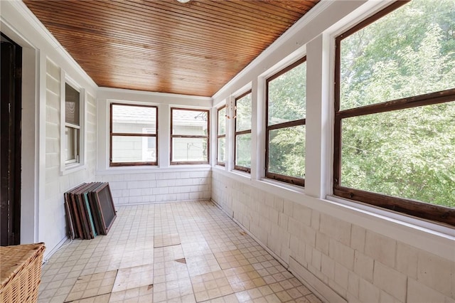 36.5 Austin St, Rochester, NY 14606 - unfurnished sunroom featuring wooden ceiling