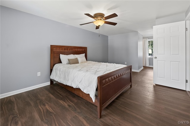 208 Single Dr, Clay, NY 13212 - bedroom featuring dark wood-type flooring and ceiling fan