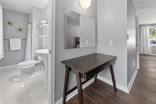 208 Single Dr, Clay, NY 13212 - full bath with wood finished floors and curtained shower