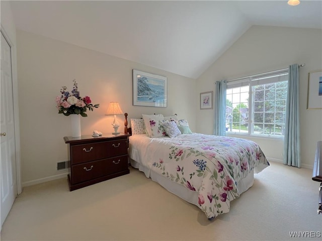 39 Wickendon Ct, Amherst, NY 14221 - bedroom featuring light colored carpet and vaulted ceiling