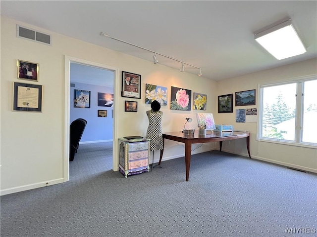 39 Wickendon Ct, Amherst, NY 14221 - carpeted office with track lighting and baseboards