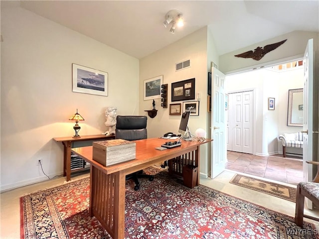 39 Wickendon Ct, Amherst, NY 14221 - office space featuring vaulted ceiling and baseboards