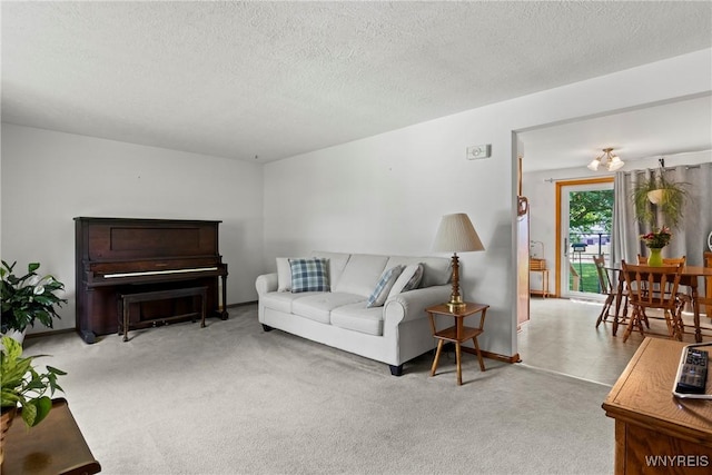 301 Pleasant View Dr, Lancaster, NY 14086 - living room with carpet flooring and a textured ceiling