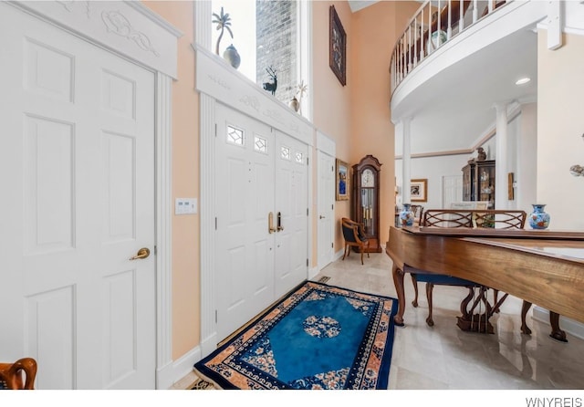 7 The Hamlet, Amherst, NY 14051 - foyer entrance with decorative columns and a high ceiling