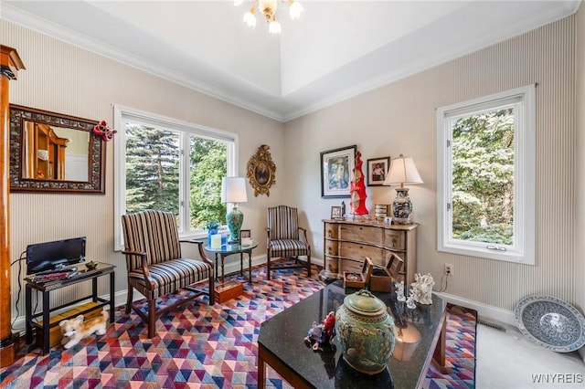 7 The Hamlet, Amherst, NY 14051 - living area featuring crown molding