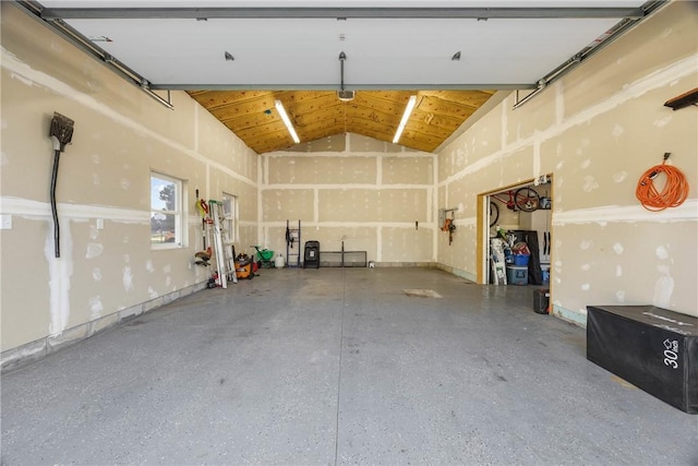 193 Orchard Creek Ln, Greece, NY 14612 - garage with wood ceiling