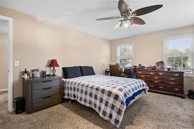 193 Orchard Creek Ln, Greece, NY 14612 - bedroom featuring light colored carpet and a ceiling fan