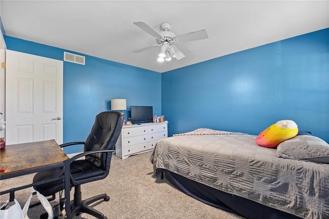 193 Orchard Creek Ln, Greece, NY 14612 - carpeted bedroom featuring an office area and ceiling fan