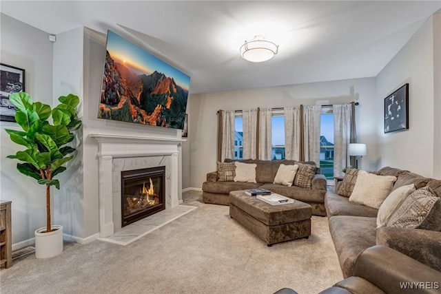3398 Cedar Valley Way, Hamburg, NY 14075 - living area with carpet flooring and a fireplace