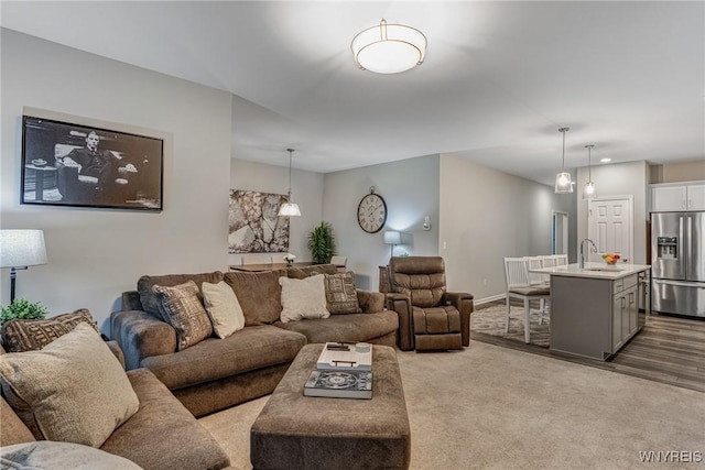 3398 Cedar Valley Way, Hamburg, NY 14075 - living area featuring baseboards and wood finished floors