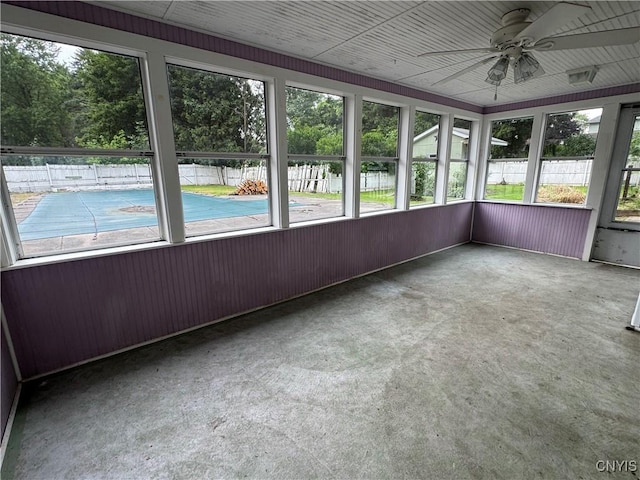 410 W Elm St, Oneida, NY 13421 - unfurnished sunroom with ceiling fan and healthy amount of natural light