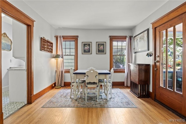 49 Mang Ave, Tonawanda, NY 14217 - dining area with light wood finished floors and baseboards