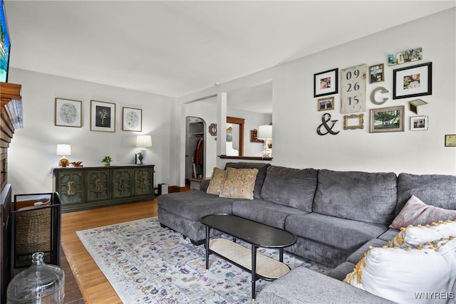 49 Mang Ave, Tonawanda, NY 14217 - living area featuring wood finished floors
