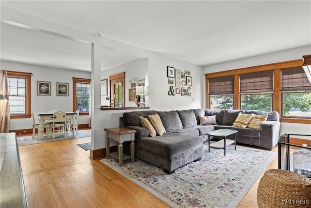 49 Mang Ave, Tonawanda, NY 14217 - living room with wood finished floors