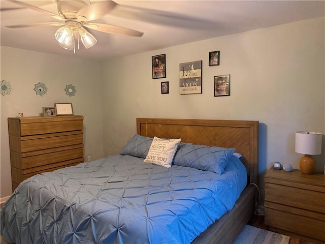 157 New Wickham Dr, Penfield, NY 14526 - bedroom with a ceiling fan and wood finished floors