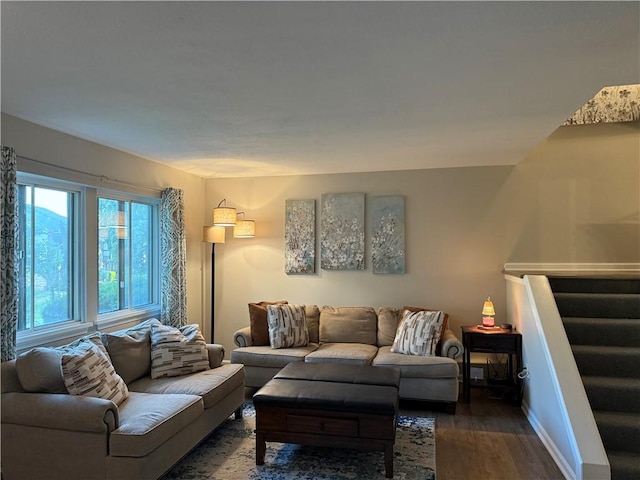 157 New Wickham Dr, Penfield, NY 14526 - living area featuring wood finished floors and stairway