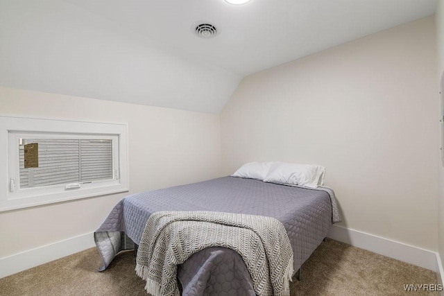 145 14th St, Buffalo, NY 14213 - carpeted bedroom featuring lofted ceiling and baseboards