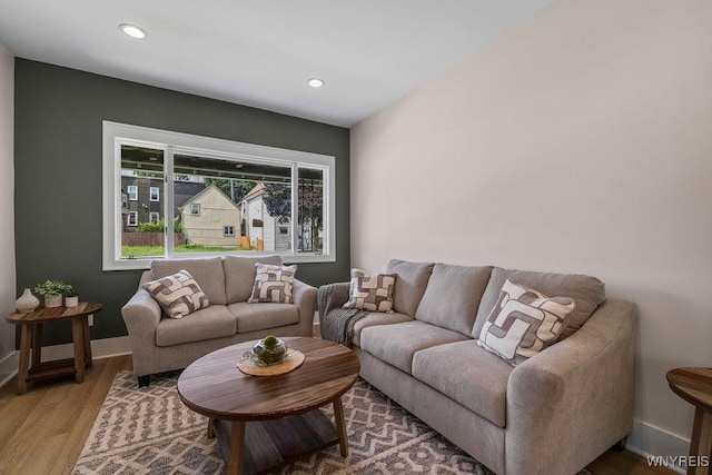 145 14th St, Buffalo, NY 14213 - living area featuring wood finished floors and recessed lighting