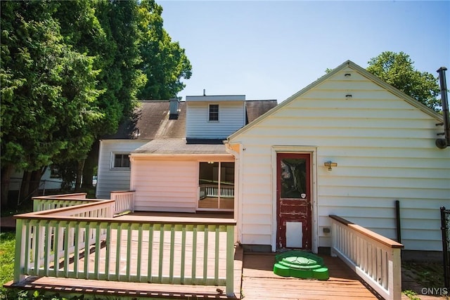123 Branch St, Deerfield, NY 13502 - back of house with a wooden deck