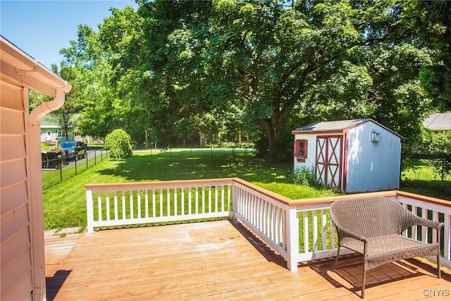 123 Branch St, Deerfield, NY 13502 - wooden terrace featuring a shed