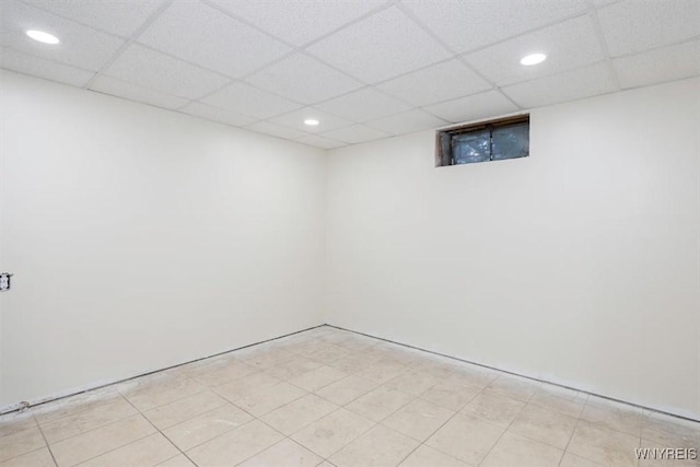 131 Shady Grove Dr, Amherst, NY 14051 - empty room with a paneled ceiling, recessed lighting, and light flooring