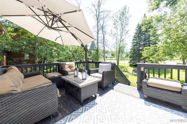 131 Shady Grove Dr, Amherst, NY 14051 - wooden terrace with an outdoor living space