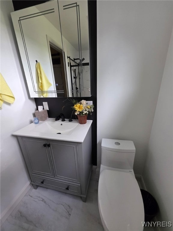 24 Wenonah, Tonawanda, NY 14150 - half bath with vanity and marble finish flooring