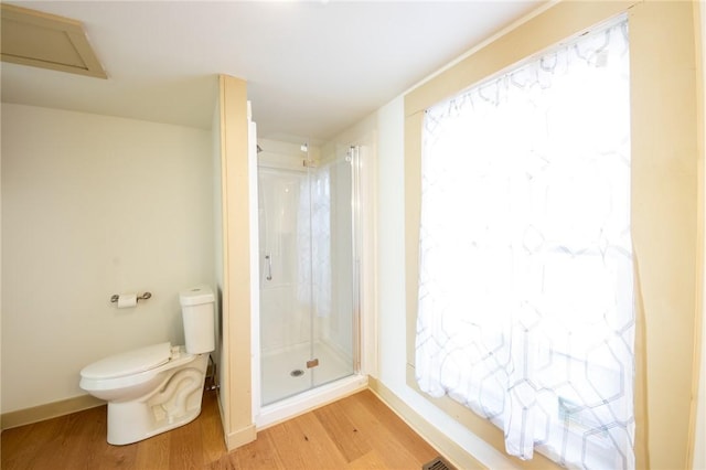 345 Dorr Edson Rd, Milford, NY 13820 - full bathroom with wood finished floors and a shower stall