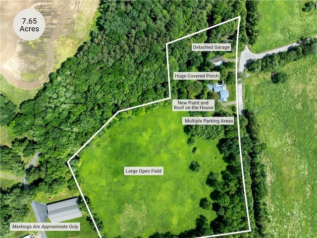 345 Dorr Edson Rd, Milford, NY 13820 - map / location with property boundaries highlighted