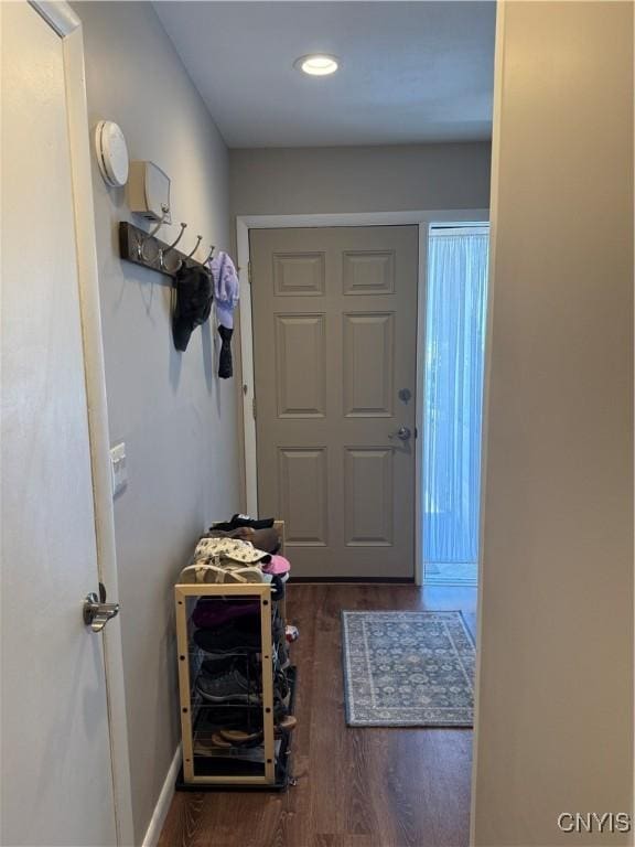 601 Woburn Dr, Camillus, NY 13031 - entryway featuring wood finished floors and recessed lighting