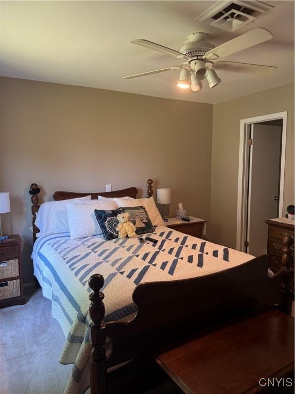 601 Woburn Dr, Camillus, NY 13031 - bedroom with ceiling fan and carpet flooring
