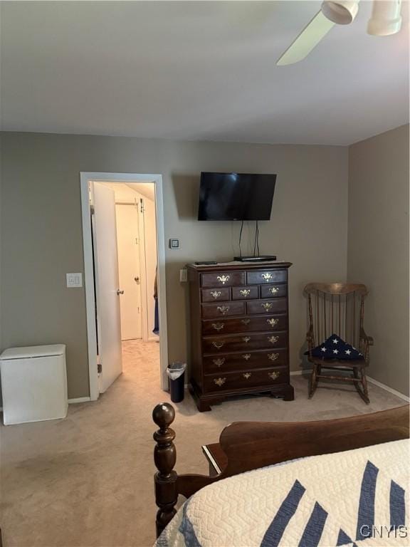 601 Woburn Dr, Camillus, NY 13031 - bedroom with light carpet and ceiling fan