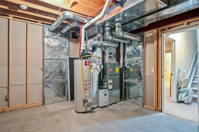 1100 Yorkshire Way, Victor, NY 14564 - unfinished basement featuring gas water heater