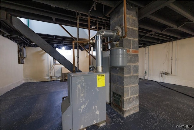 87 Ermann Dr, Tonawanda, NY 14217 - unfinished below grade area with baseboards and electric panel