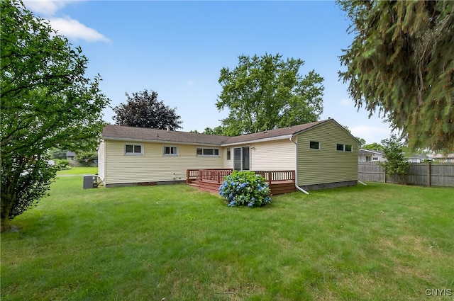 215 Rebecca St, Clay, NY 13212 - back of property featuring a wooden deck
