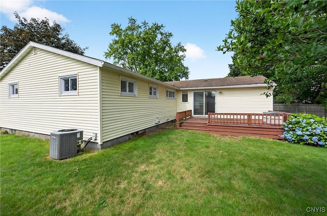 215 Rebecca St, Clay, NY 13212 - rear view of property featuring a deck and a yard
