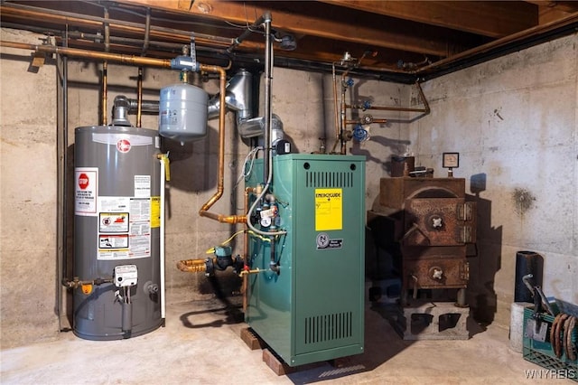 1575 Overhead Rd, Evans, NY 14047 - utility room with water heater and a heating unit