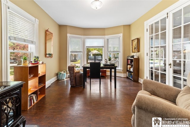 49 Day St, Pomfret, NY 14063 - home office with dark wood finished floors