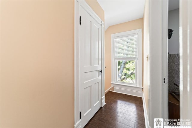 49 Day St, Pomfret, NY 14063 - hall with dark wood finished floors and baseboards