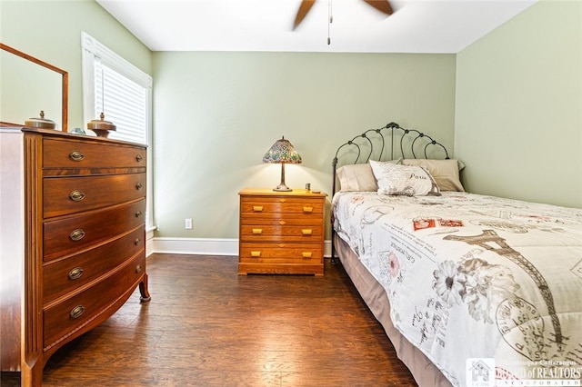 49 Day St, Pomfret, NY 14063 - bedroom with dark wood-type flooring and ceiling fan