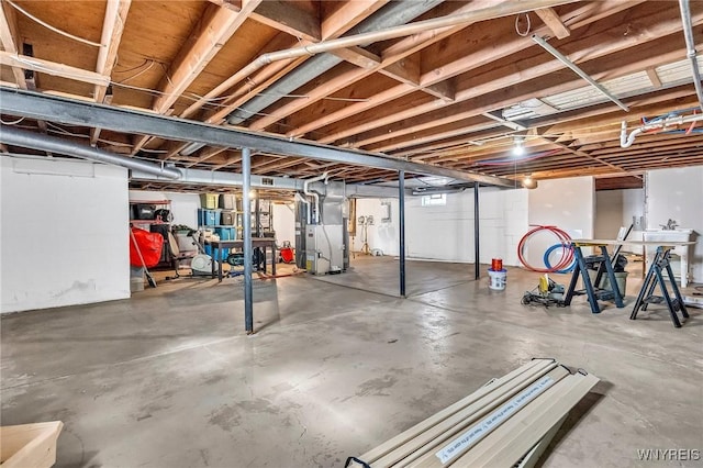 2051 Parker Blvd, Tonawanda, NY 14150 - unfinished basement featuring heating unit