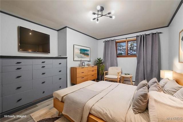 722 College Ter, Niagara Falls, NY 14305 - bedroom with wood finished floors and crown molding