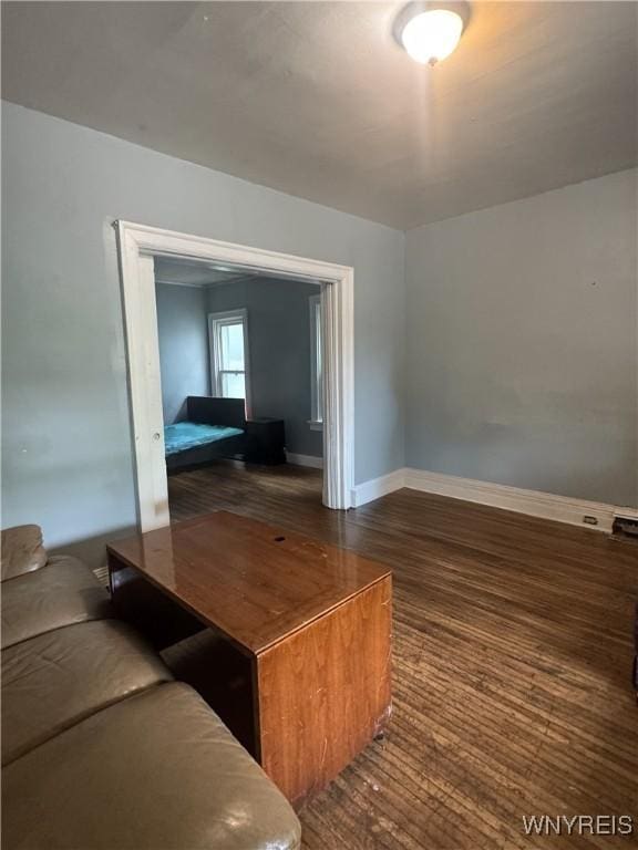 24 Northrup Pl, Buffalo, NY 14214 - living area with baseboards and wood finished floors