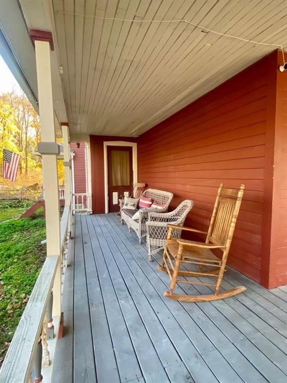 8 Ithaca St, Barton, NY 14892 - view of wooden deck