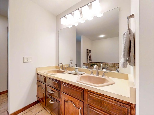 2657 Spencer Hill Rd, Corning, NY 14830 - full bathroom with double vanity and tile patterned flooring