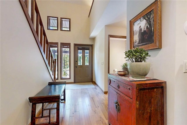 2657 Spencer Hill Rd, Corning, NY 14830 - foyer entrance featuring light wood-style floors and stairway