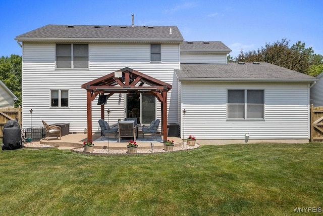 86 Hitching Post Ln, Amherst, NY 14228 - back of house with a gazebo, a patio, and roof with shingles