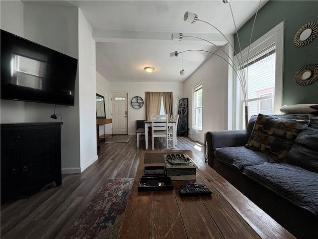 7 E St, Oneonta, NY 13820 - living area featuring wood finished floors and baseboards