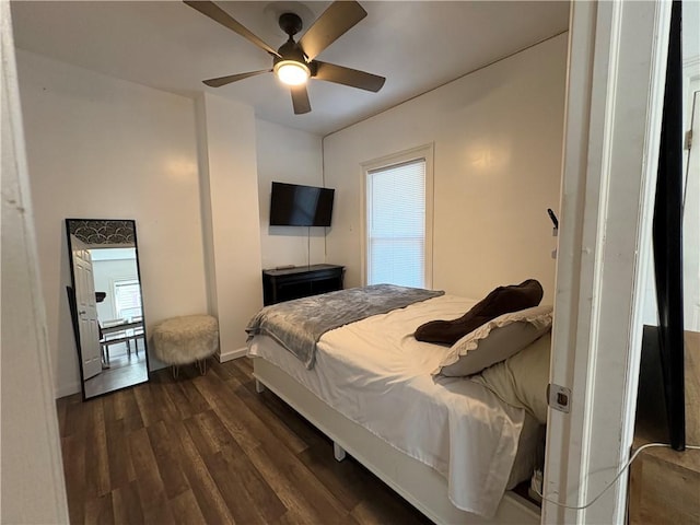 7 E St, Oneonta, NY 13820 - bedroom featuring wood finished floors and ceiling fan