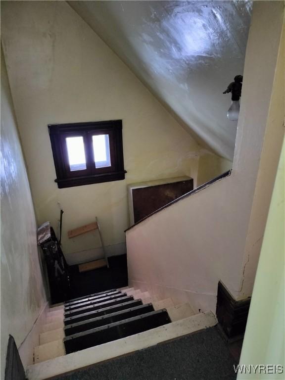 20 Chenango St, Buffalo, NY 14213 - stairway with lofted ceiling